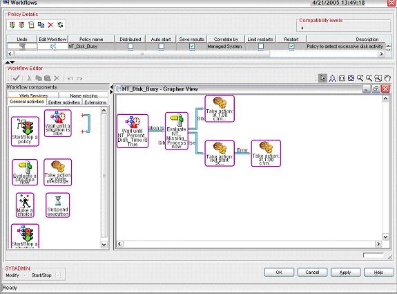 Displaying policies with the Tivoli Management Portal