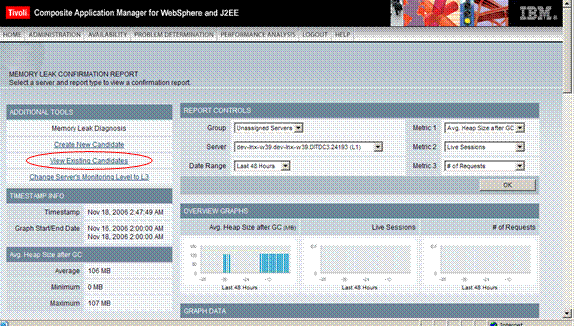 Screenshot Viewing Memory Leaks Candidates