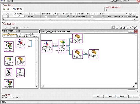 Displaying policies with the Tivoli Enterprise Portal