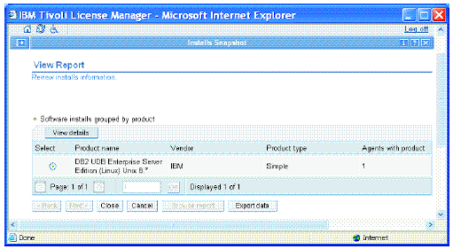 Software inventory report