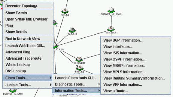 Integrated vendor specific OAM tools for event diagnostics